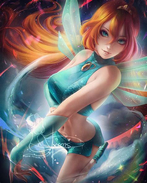 Beautiful Fairy Princess Bloom Winx Club Fanart Artist Axsens The