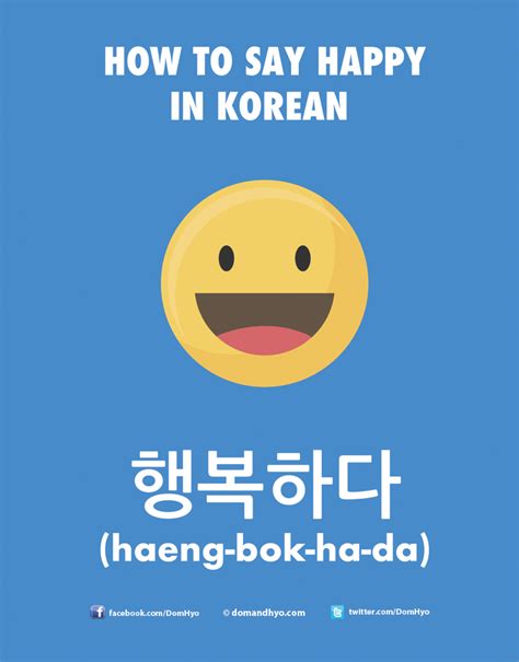 How To Say Happy In Korean Learn Korean With Fun And Colorful Infographics