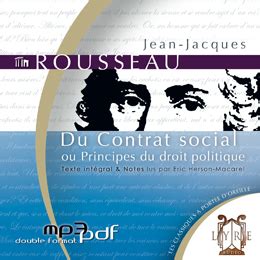 Du Contrat Social Ou Principes Du Droit Politique Book D Oreille