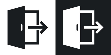 Exit Icon Set Vector Art At Vecteezy