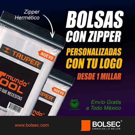 Bolsas Con Zipper Impresas Personalizadas Con Tu Logo Desde Millar