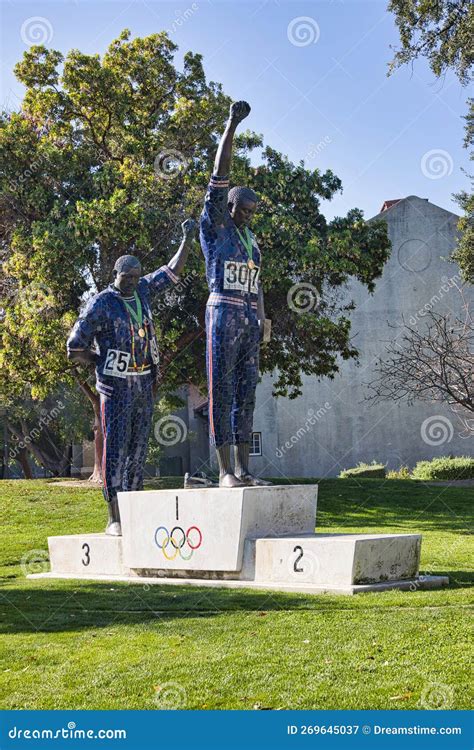 Tommie Smith and John Carlos Statue at San Jose State University Editorial Photography - Image ...