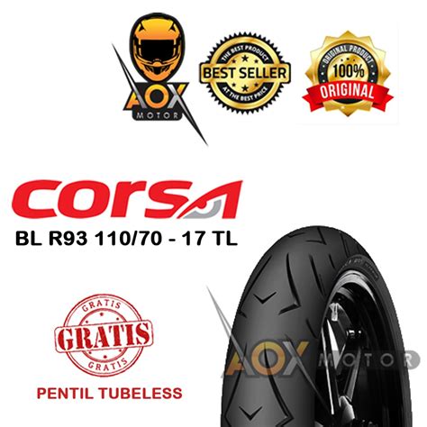 Jual Ban Luar Motor Sport Corsa Platinum R Tubeless Gratis