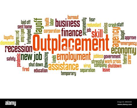 Outplacement Word Cloud Concept On White Background Stock Photo Alamy