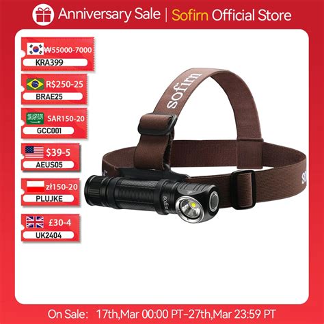 Sofirn HS40 USB C Rechargeable Headlamp 18650 Super Bright SST40 LED