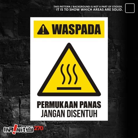 Jual Sticker Safety Sign K3 Permukaan Panas Jangan Disentuh 30cm Wskim 034 Kota Bekasi