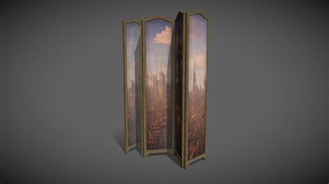 Pingfen Dressing Screen 3d Model By Dumokan Art Dumokanart