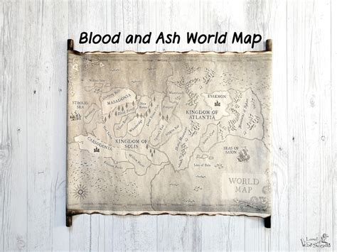 Kingdoms Of Solis And Atlantia World Map Blood And Ash Known World Map