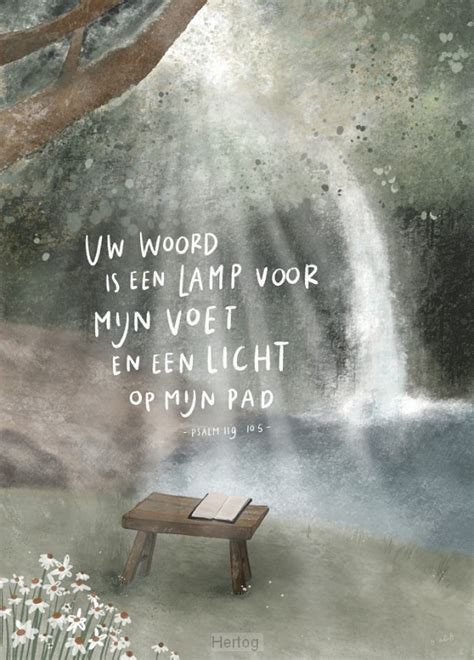 Uw Woord Is Een Lamp Voor Mijn Voet Wenskaart