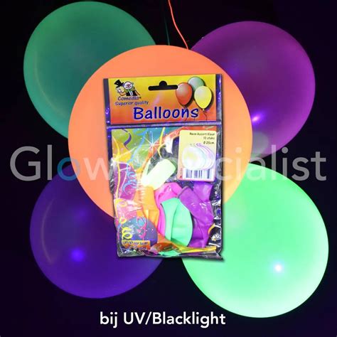 Uv Neon Ballonnen Cm Assorti Stuks Koop Je Bij Glow