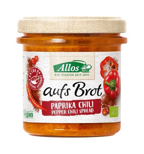 Allos Aufs Brot Paprika Chili Bio Aufstriche Lebensmittel Kopp Verlag