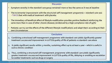 Structured Health Education Programme For Patients with BPH / LUTS