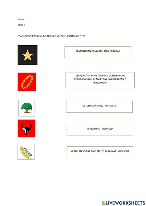 Lkpd 1 Lambang Pancasila Worksheet Worksheets For Grade 3 English