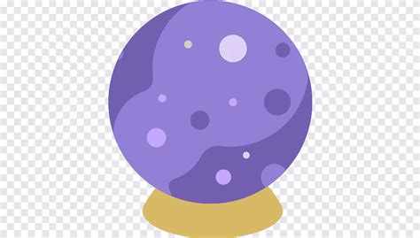 Crystal Ball Emoji Sticker Emoticon Future Emoji Purple Violet Png