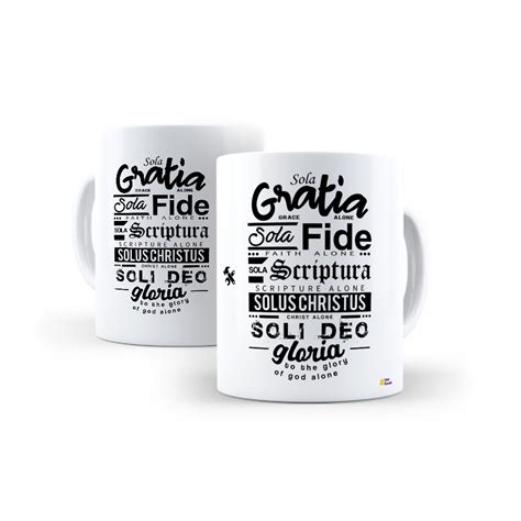 Caneca Cinco Solas Da Reforma Sola Scriptura Shopee Brasil