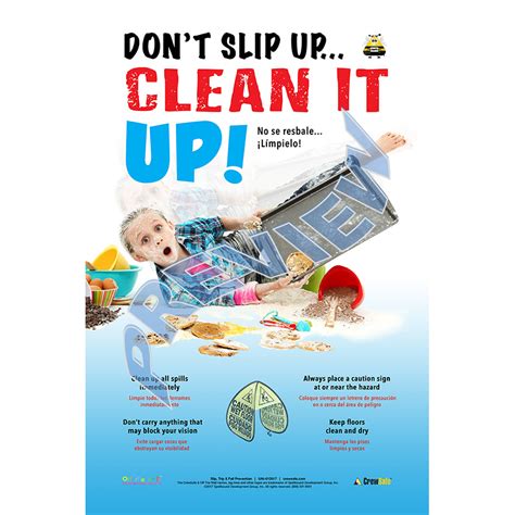 Slip Trip And Fall Prevention Poster Crewsafe