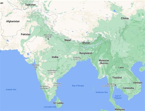 India Google Map, Google Map of India Satellite View