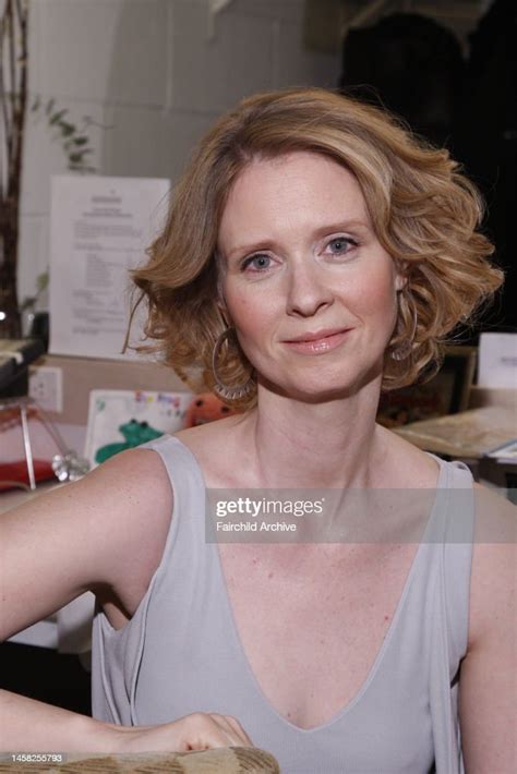 Actress Cynthia Nixon At The Laura Pels Theatre In New York City News