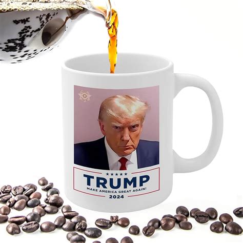 Novelty Trump Mug Shot Election Compaign Trump Coffee Mug 2024 Ceramic President Trump