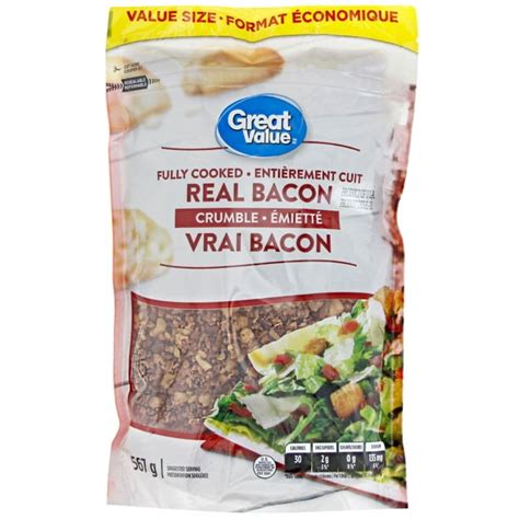 Great Value Fully Cooked Real Bacon Crumble 567 G Walmartca