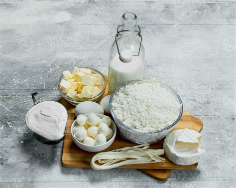 Different types of dairy products. 32004255 Stock Photo at Vecteezy