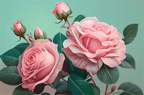 Premium Photo Pastel Rose Garden Generative Ai