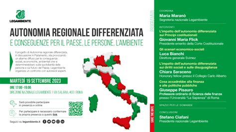 Autonomia Regionale Differenziata E Conseguenze Per Il Paese Le