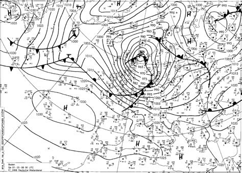 Surface weather chart 01-03-08, 00 UTC