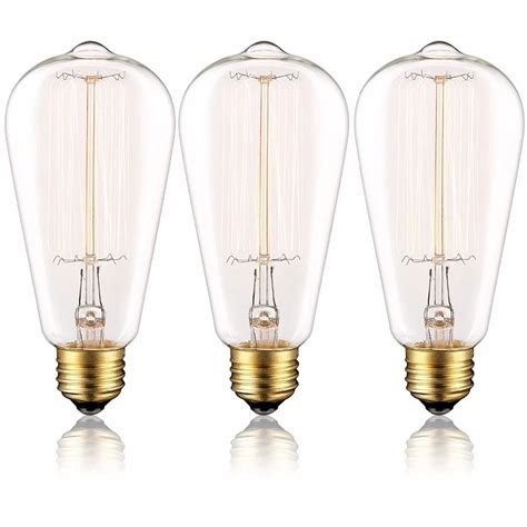 Edison Bulb St64 60w Dimmable Clear Glass Old Fashioned Light Bulbs