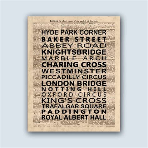 London Subway Art, London Art Print, London England Wall Decor - Etsy