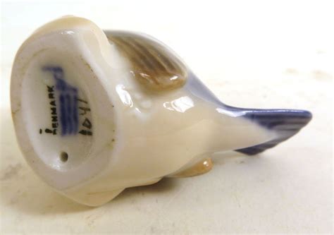 Six Royal Copenhagen Porcelain Birds Denmark 20th C N9enbe