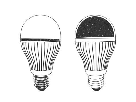 LED bulbs concept. Light bulbs hand drawn icons. Light bulb sketch. Vector illustration 16184779 ...