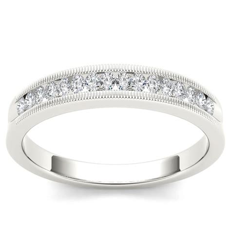 Diamond2deal L 320ctw Diamond Half Eternity Ring 10k White Gold