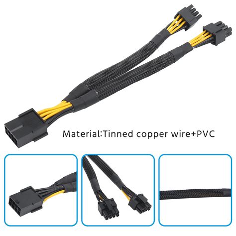 Cabo De Extens O Y Splitter Tran Ado Gpu Pcie Pinos F Mea Para Dual