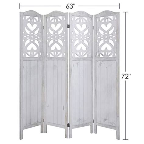 Rose Home Fashion RHF 5 6 Ft Tall Cutout Room Divider Double Hinged