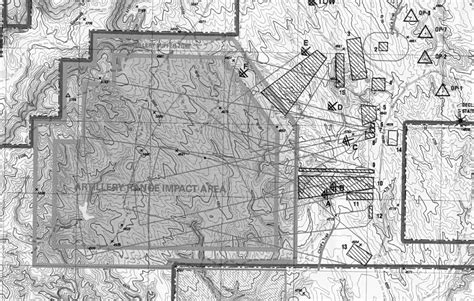 Map Of Artillery Impact Area At Camp Guernsey Wyoming Download