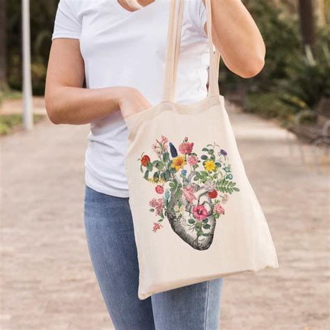 Tote Bag C Ur Fleuri Vintage Par La Papeterie De Paris