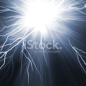 Electric Flash Of Lightning On A Dark Stock Vector Royalty Free