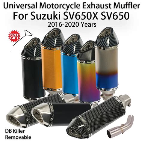 Universal Motorcycle Yoshimura Exhaust Escape Modify Link Pipe Slip On