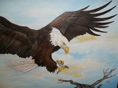 Watercolor Eagles Paintings By Egretta Wells Eagle Painting Bald