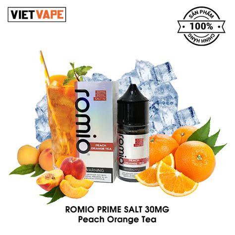 Romio Prime Peach Orange Salt Nic 30ml Tinh Dầu Vape