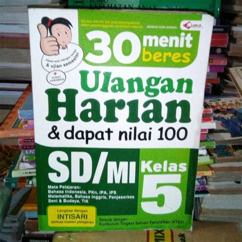 Jual BUKU 30 MENIT BERES ULANGAN HARIAN DAPAT NILAI 100 UNTUK SD