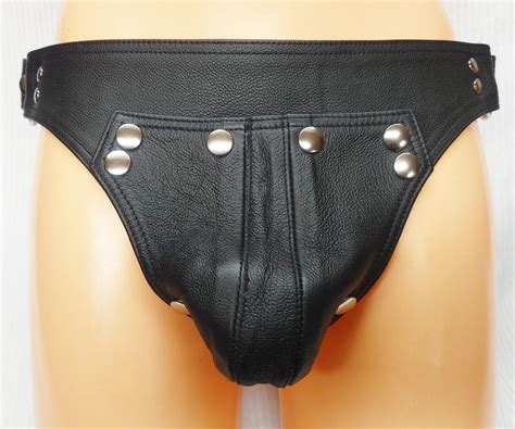 Mens Sexy Leather Cod Piece Jock Strap Detachable Cod Piece Mature Etsy