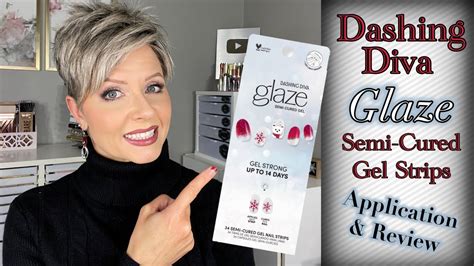 Dashing Diva Glaze Semi Cured Gel Strips Application Review Youtube