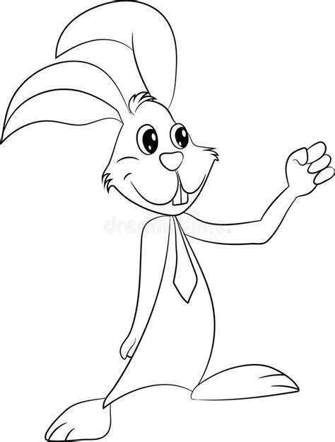 Happy Easter Bunny Vector Illustration Cute Rabbit Cartoon Character