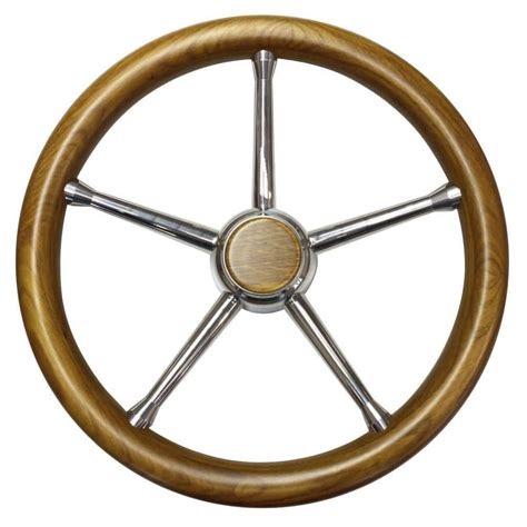 Teak Power Boat Steering Wheel T L Series Savoretti Armando C S