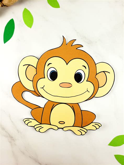 Lätt Build A Monkey Hantverk För Barn Med Gratis Mall Tech Blog