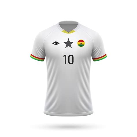 Premium Vector | 3d realistic soccer jersey ghana national team 2024