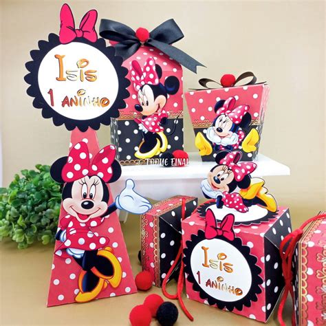 Kit Personalizado Minnie Vermelha 24 Itens Elo7