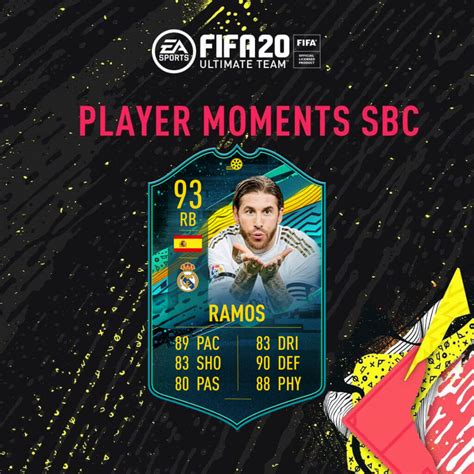 Fifa Sergio Ramos Player Moments Sfida Creazione Rosa